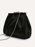 Linzi Black Flirt ruched clutch bag, UK version