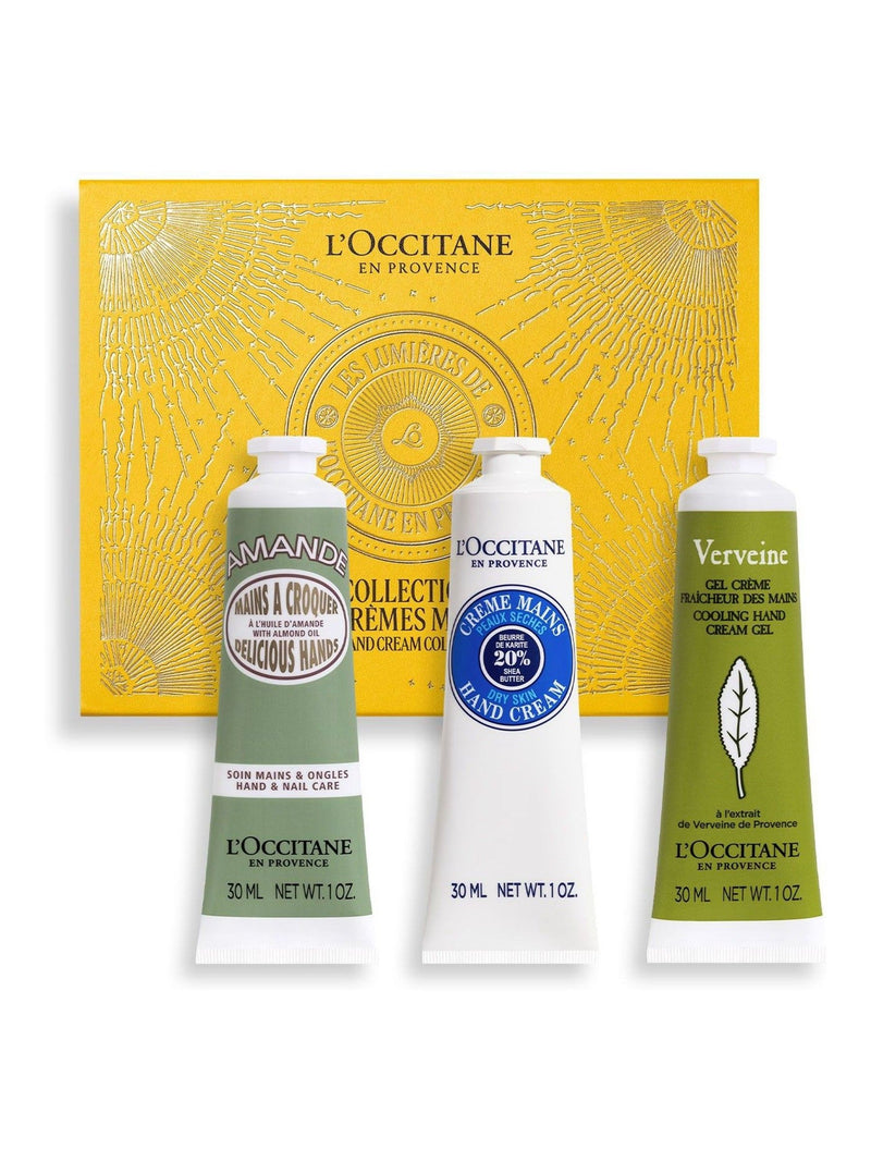 L'Occitane hand cream trio shea butter almond verbena 30ml, UK version