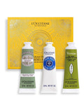 L'Occitane hand cream trio shea butter almond verbena 30ml, UK version