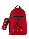 Jordan red school backpack with pencil case - British product
