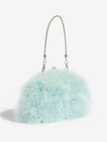 Lipsy blue feather clutch bag - British product