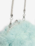 Lipsy blue feather clutch bag - British product