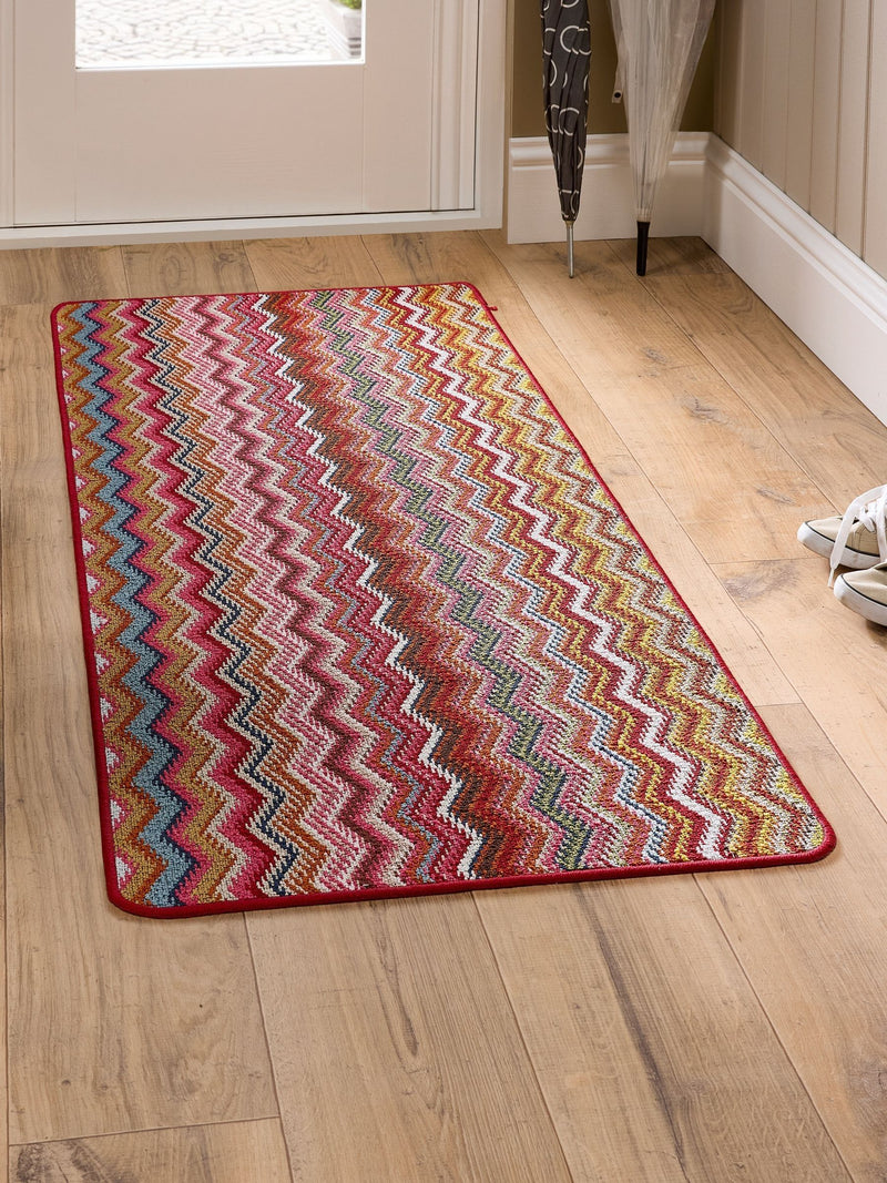 My Mat Candy Multi Bright Zig Zag runner, imported from the UK
