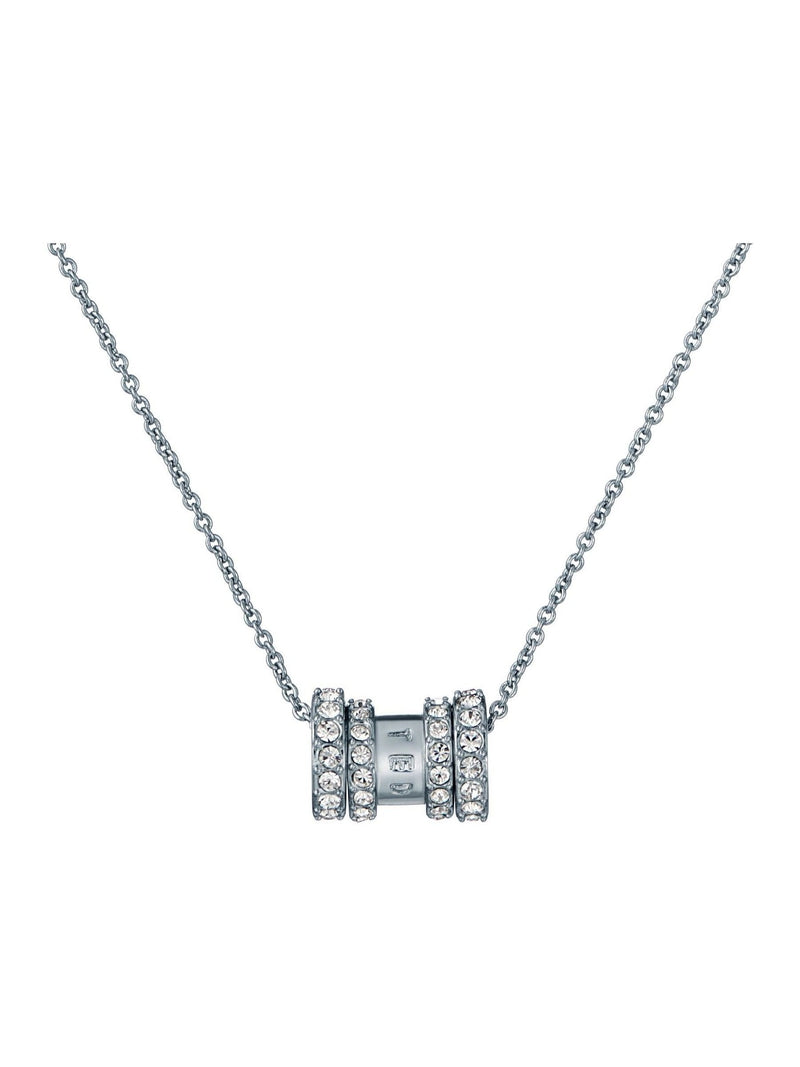 Ted Baker Romie Roll multi pendant necklace with silver tone and clear crystals (British brand)