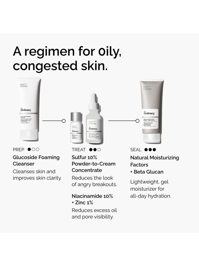 The Ordinary Sulfur 10% powder-to-cream concentrate 5g, imported from the UK
