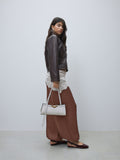 Bone hardware detail shoulder bag, imported from the UK