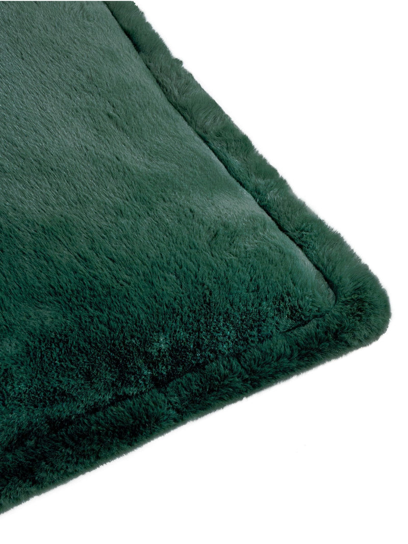 Furn Needle green faux fur cushion 55x55cm (British brand)