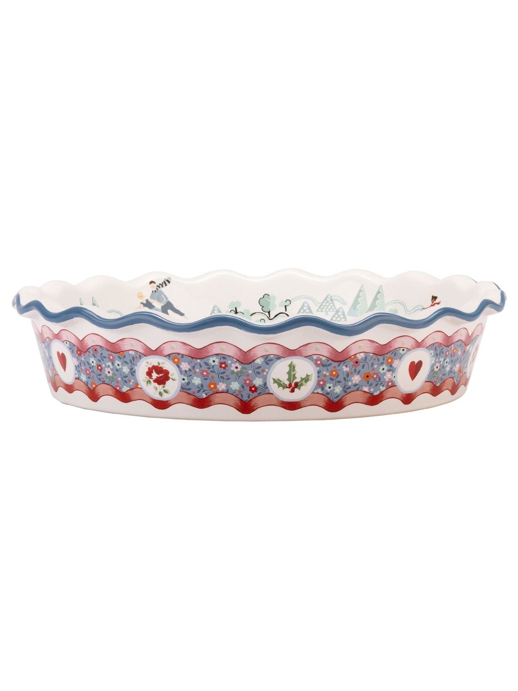 Cath Kidston Blue Christmas Journey Pie Dish