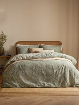 Next Yard Forest Perrie Leaf Muslin 100% Cotton Duvet Cover and Pillowcase Set- Buy online at McGrocer