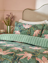 Next Wylder Juniper Green Luella Printed Reversible Duvet Cover and Pillowcase Set- Buy online at McGrocer