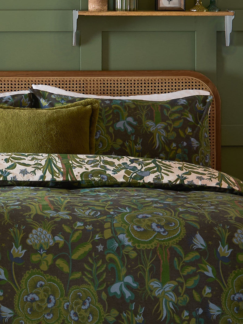 Furn Evergreen Garden of Wonder reversible duvet cover set - British product