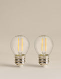2-pack 4W E27 golf LED light bulbs - British product