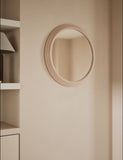 Ribbed Gloss round wall mirror 68 cm (British brand)