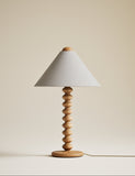 Evelyn wooden bobbin table lamp 50.5cm - British product