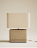 Stone effect table lamp with ceramic base, imported from the UK