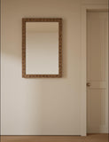 Hugo marquetry wood rectangular wall mirror 90x60cm - British product