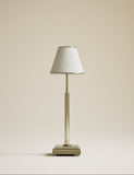 Rechargeable brass table lamp dimmable LED 46.3cm, imported from the UK