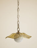 Ombre Glass flower pendant light antique look, UK version