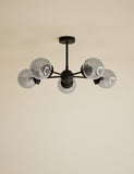 Sputnik bubble glass ceiling light five arms - British product