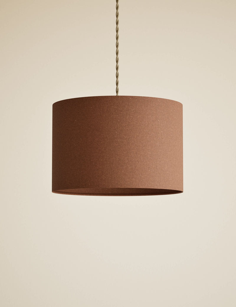 Cotton mix drum light shade 20x30x30cm, UK version