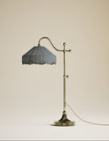 Pleated table lamp with gold-tone frame - British product