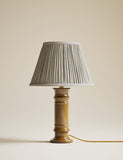 Ceramic column frill shade table lamp, imported from the UK