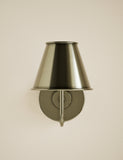 Brass rechargeable wall light with industrial style, imported from the UK
