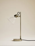 Florence lamp antique brass ribbed glass, imported from the UK
