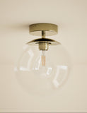Aurora flush ceiling light chrome, UK version