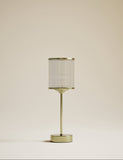 Monroe rechargeable table lamp satin brass finish - British product
