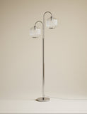 Amelia ridged floor lamp with polished chrome finish, UK version