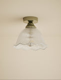 Josephine glass ceiling light with antique brass finish - British product