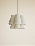 Scallop ceiling lamp shade two-tiered design 45cm - British product