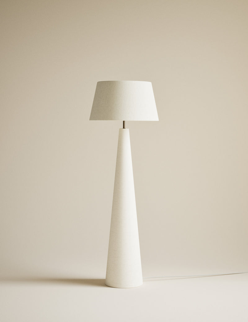 Floor lamp with diffused fabric shade 130 cm (British brand)