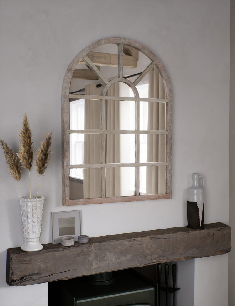 Manhattan wooden arch wall mirror - British product
