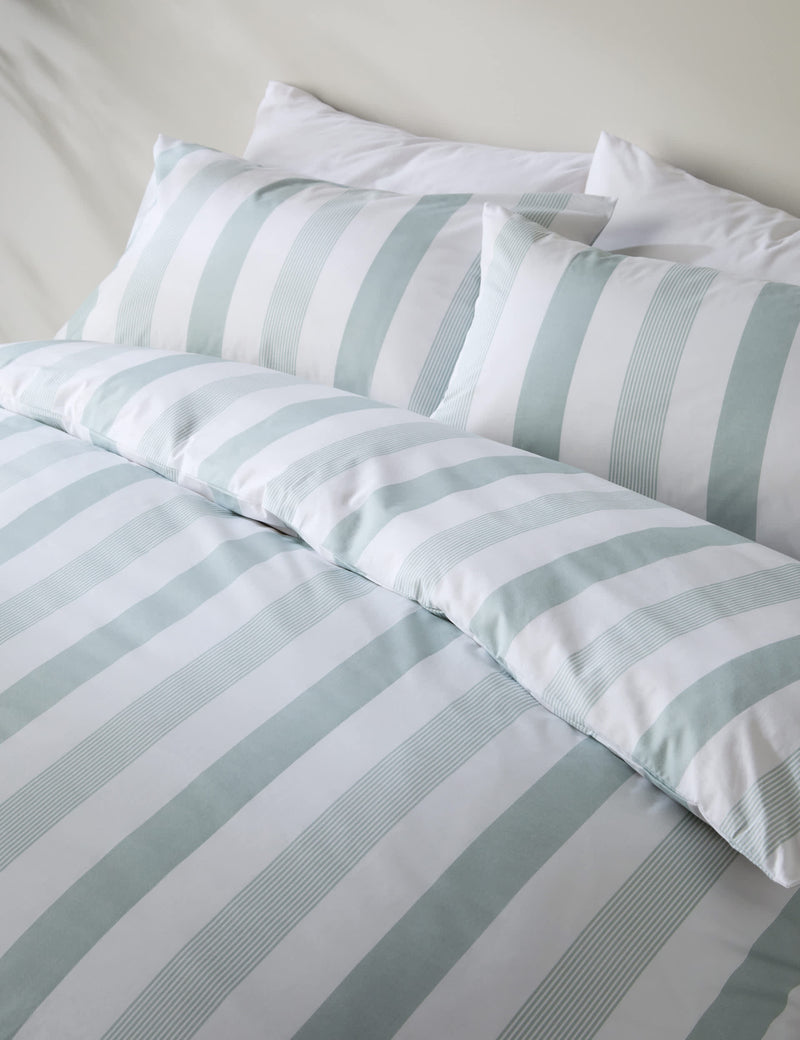 Hadley Striped Cotton Bedding Set Single, imported from the UK