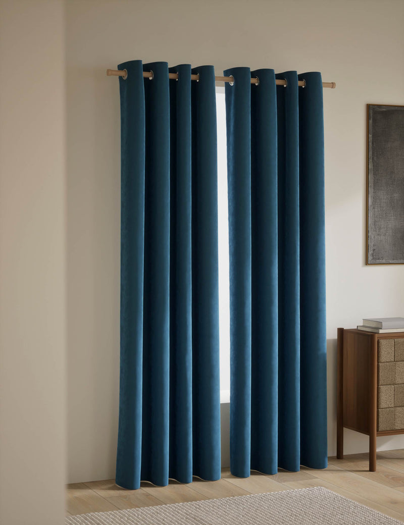 Velvet Eyelet Curtains