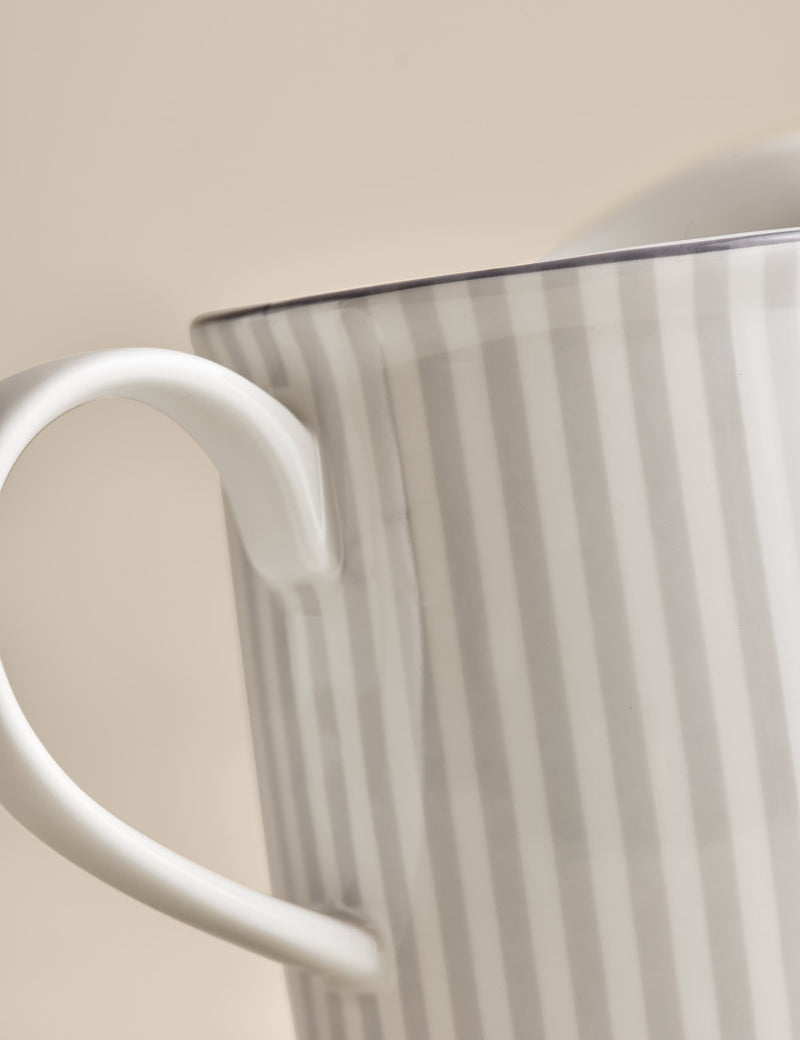 Hampton milk jug with gold-tone trim on china, UK version