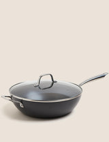 M&S Hard Anodised 30cm Large Wok- Buy online at McGrocer