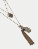Heart Tassel Multirow Necklace (British brand)