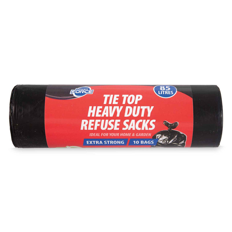 Heavy duty refuse sack 85 litres, imported from the UK