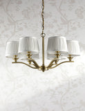 Laura Ashley Hemsley 6-light pleated silk chandelier - (British brand)