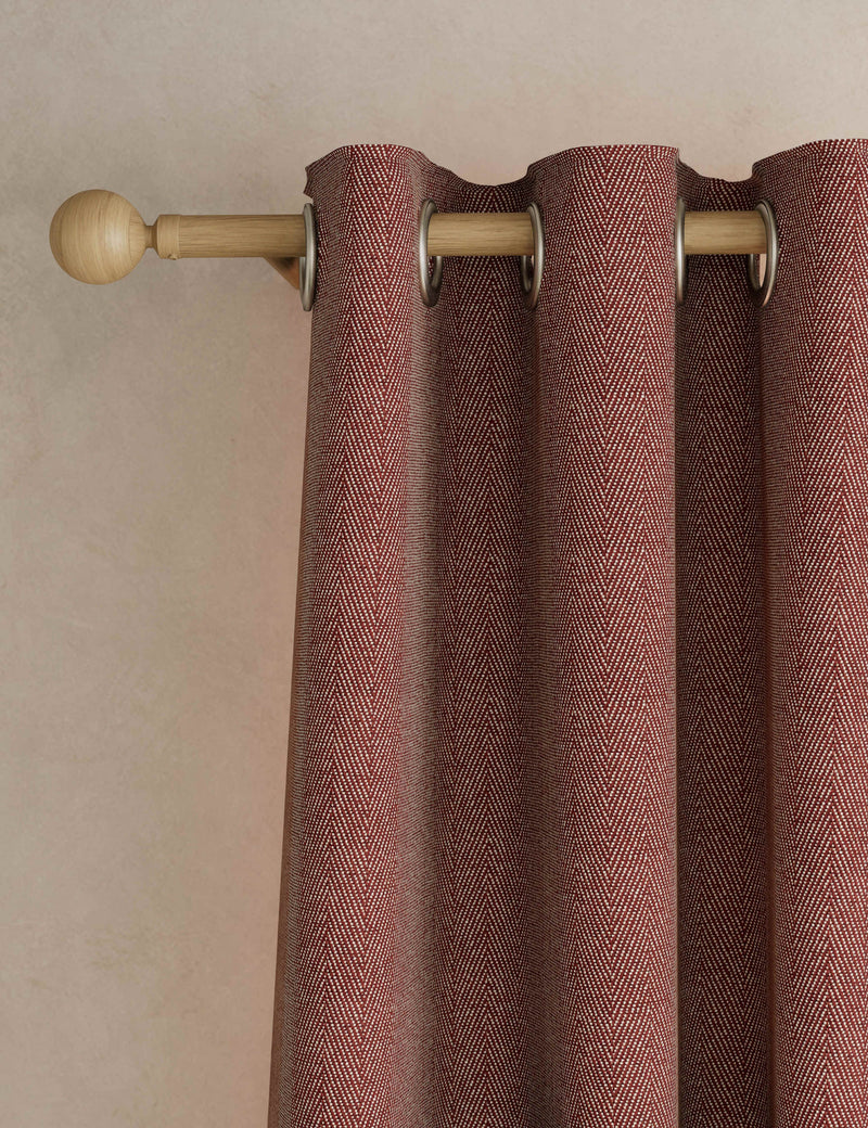 Herringbone eyelet curtains (British brand)