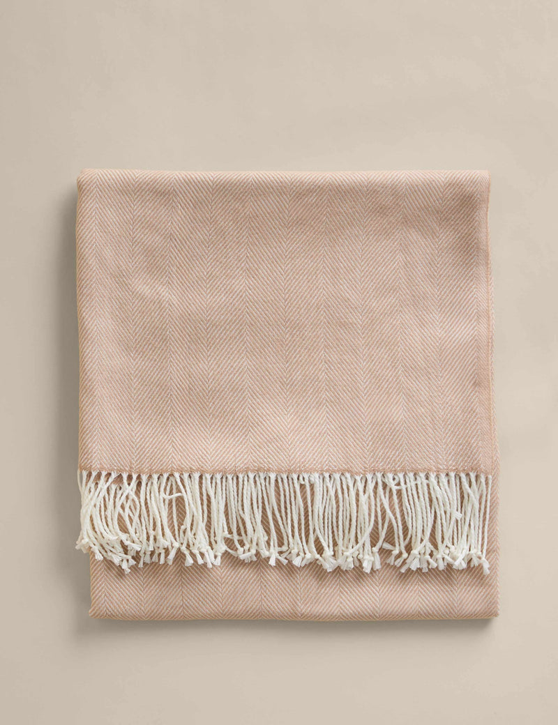Herringbone throw with tassels 130x170cm, UK version