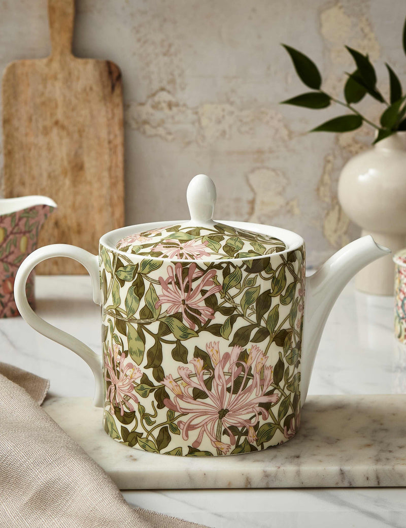 Morris & Co Honeysuckle porcelain teapot, imported from the UK