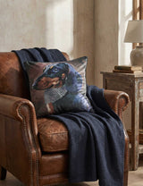 M&S MM Linen Houndstooth Velvet Cushion 50 cm- Buy online at McGrocer