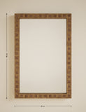 Hugo marquetry wood rectangular wall mirror 90x60cm - British product