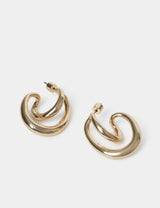 M&S Iregular Loop Hoop Earrings - 33mm- Buy online at McGrocer