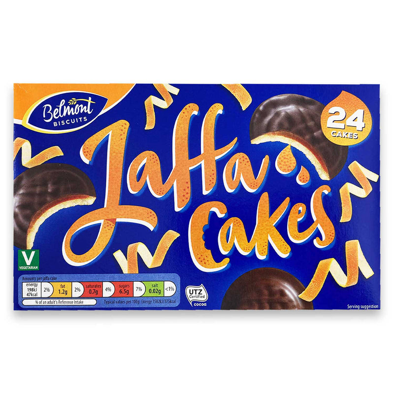 Jaffa Cakes with orange filling and chocolate topping, imported from the UK