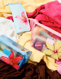 The Flat Lay Co jelly makeup box bag 11x22cm open (British brand)